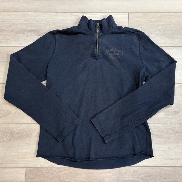 Abercrombie & Fitch Other - Vintage Abercrombie & Fitch  Mens Navy 1/4 Zip Pullover Sweatshirt Y2K